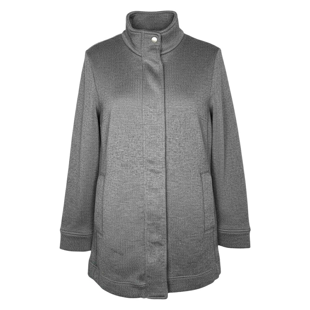 Lands End Full ZIP SWEATER jacket Collared‎ Cardigan Pockets Gray size medium